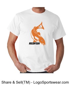Redfish Outdoors White T-shirt Design Zoom