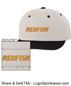 Redfish Outdoors Snapback Cap Design Zoom